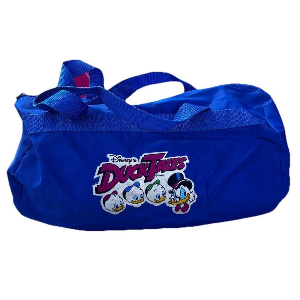 Vintage 80s 90's Disney Duck Tales Blue Nylon Tote Bag Duffel